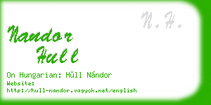 nandor hull business card