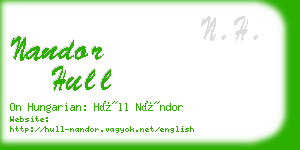 nandor hull business card